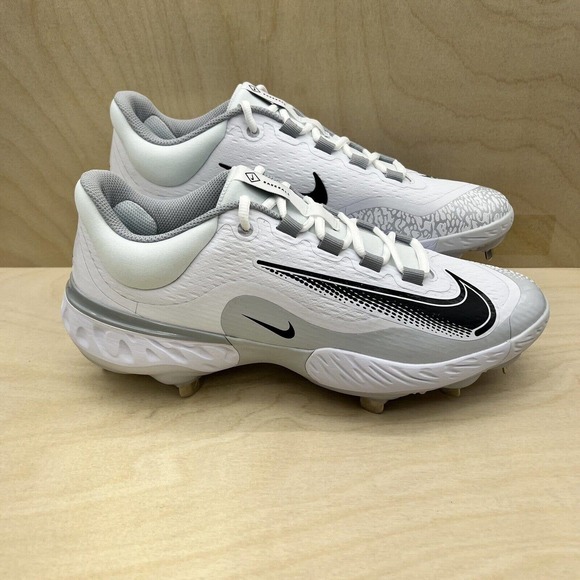 Nike Alpha Huarache Elite 4 Low Metal Baseball Cleats FD2745-100 Mens Size 8 - Picture 1 of 8